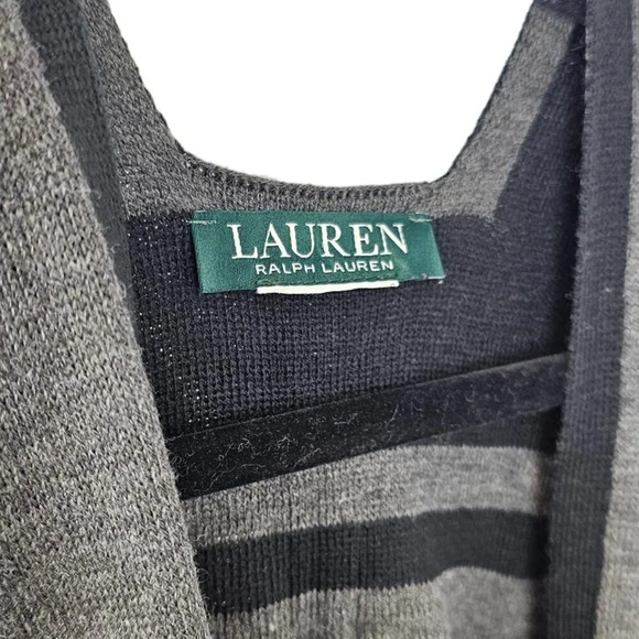 Ralph Lauren Womens Shawl Wrap Gray Draped Open Front  One Size Poncho Cardigan - Picture 7 of 9